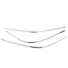 Chrome Front Lower Bumper Center And Side Left Right Trim Molding