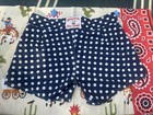 Birdwell Beach Britches Board Shorts Women   s 4 Blue Polka Dot Made In Usa