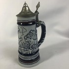 Vintage Avon Ceramarte Lidded Beer Stein Mountain Wildlife Animals 1976 Brazil