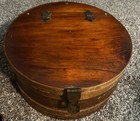 Vintage Bentwood Sewing Box With Handle And Spool Pegs