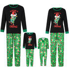Christmas Pajamas For Family Long Sleeve Cartoon Print Tops   Trousers Set