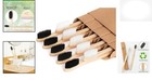10 Pcs Bamboo Toothbrushes  Individually Wrapped Wooden Toothbrushes Bulk                   