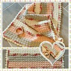 New Blanket Handcrafted Peach White Multi Color Stroller Blanket Car Seat Cover