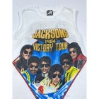 Vintage The Jacksons Victory Tour 1984 White Sleeveless Tee Sz S