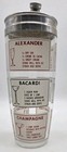 Vintage Glass Cocktail Shaker With 9 Drink Recipes Mid-century Barware With Lid