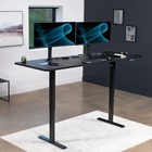Vivo Electric 83    X 30    Stand Up Desk Workstation  Black Table Top  Black Frame