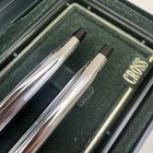 Vintage Cross Ballpoint Pen And Mechanical Pencil Set Chrome In Hardshell Box