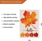 Hello Fall House Flag 28 X 40 Inch Maple Leaf Decorative House Yard Double