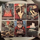 Elder Futhark Rune Cards Deck 24 Cards Norse Divination Woodcut Oracle Set
