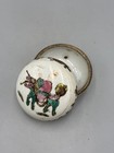 Antique Late Qing Chinese Famille Rose Qilin Send Boys Porcelain Seal Paste Box