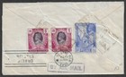 67 Burma Kgvi King George Vi 1946 1r X 2 Sg 60 On Airmail Cover To Usa