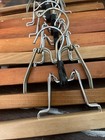Lot Of 9 Vintage Wooden Pants Skirt Clamp Hangers Setwell Esquire Wood