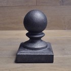 Cast Iron Ball Fence Finial Square Topper Post Caps - For 3 X 3  Posts