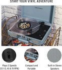 Vintage 3-speed Bluetooth Suitcase Vinyl Record Player Turntable  Tourmaline
