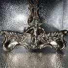 Vintage Silver Tone Ornate Cherub Easel Book Bible Plate Stand  6 5   x 4 5   x 2 5   
