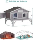 Heated Cat House For Outside Weatherproof Feral Kitty Shelter For Winter