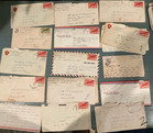 1946 Navy Air Mail  Letters From China To Akron  Postage  Usa