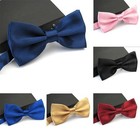 Men s Pre-tied Bow Tie Adjustable Solid Color Formal Wedding Tuxedo Party