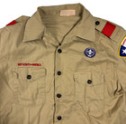 Vtg Boy Scouts Of America Official Bsa Adult Men s Shirt Lg Patches 100  Cotton