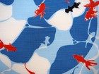 Japanese Furoshiki Wrapping Cloth - Summer Goldfish 19 7in