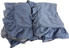 Two Vtg Ralph Lauren Wendy Gingham Blue   White Pillow Shams Check Ruffled  6978