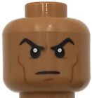 Lego New Medium Nougat Minifigure Head Dual Sided Cheek Lines And Chin Dimple