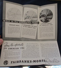 1935 Fairbanks Morse 3d Tone Console Radio Advertising Brochure