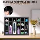 Adjustable Rock Display Case  Wall Mounted Crystal Collection Box With Shelve   