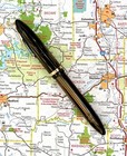 Vintage Sheaffer Balance Fountain Pen  Brown Stripe W  14k Gold Nib   restored 