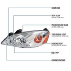 2005-2010 Pontiac G6 Projector Headlights Led Running Lights Chrome Pair