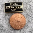 Coors Extra Gold Draft Lapel Pin Enamel Black Vintage Advertisement Beer