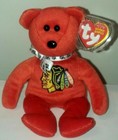 Ty Beanie Baby - Stanley Bear  red  chicago Blackhawks  8 5  Hockey Le New Mwmts