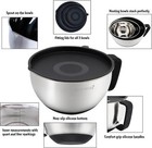 Stainless Steel Non-slip Mixing Bowls With Pour Spout  Handle And Lid  Set Of 3