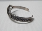 Vintage Navajo Indian Sterling Silver Turquoise Bracelet - Nice Gift  