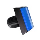 1pc Blue Arcade Square Rectangle Buttons Led Push Illumilated W  Microswitch Gg