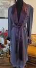     50 s Dressing      Robe Sz M Navy Blue White Polka Dot Euc