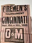 Ohio   Mississippi Railroad Train Schedule Flyer Fireman   s Tournament Rare 1886