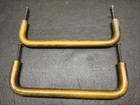 Vintage Brass Door Handles Shop Pulls Old Pub Cinema Art Deco Antique 10 3 4   