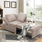 4 In 1 Convertible Sleeper Sofa Pull Out Bed Loveseat Couch Adjustable Backrest