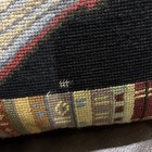 Rare Vtg Library Books Tapestry Needlepoint  Pillow  12 X 12 Academia Tableaux