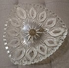 Antique Centerpiece In Brass And High-quality Crystal Early 20th Century
