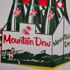 Vintage Mountain Dew Yew Old Us Gasoline Oil Gas Pump Enamel Porcelain Sign