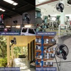 Tornado 16-inch Pro Series Waterproof Outdoor Oscillating Wall Mount Fan