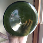 1850s Pontiled Big 14 1 2 green Demijohn Utility Liquor Bottle Applied Lip Clean