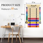 Fiaygro 10 Belts Karate Belt Display Rack With Stickers  10 Belts  Natural 