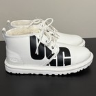 Ugg Men s Neumel Chopd Chukka White Leather Ankle Boots Sz 9 See Description New