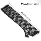 Lusofie Long Lace Gloves Formal Fingerless Women Bridal Lace Floral Black