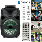 Portable Party Speaker 8  Bluetooth Loud Bass Sound Usb Rechargeable Remote Mic
