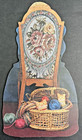 Rare Vintage Hallmark  caroline  Die Cut Victorian Paper Doll Card B8 pd7