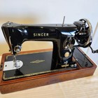 Stunning 1954 Singer 201 201k Hand Crank Sewing Machine Tested  Bentwood Case 
